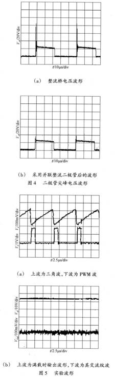 并聯整流二極管之后整流橋電壓波形